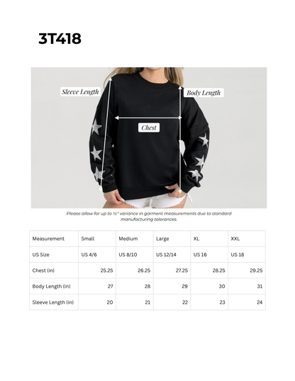 BIXBY SPARTANS STAR SLEEVE EMBELLISHED SWEATSHIRT