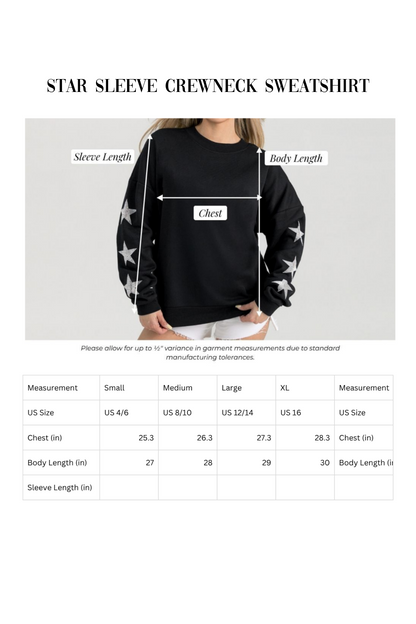 BIXBY SPARTANS BASKETBALL EMBELLISHED STAR SLEEVE CREWNECK PULLOVER