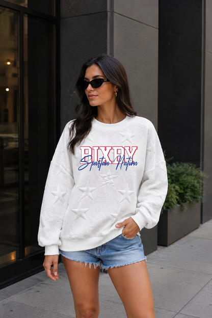 BIXBY SPARTANS STAR EMBOSSED SWEATSHIRT