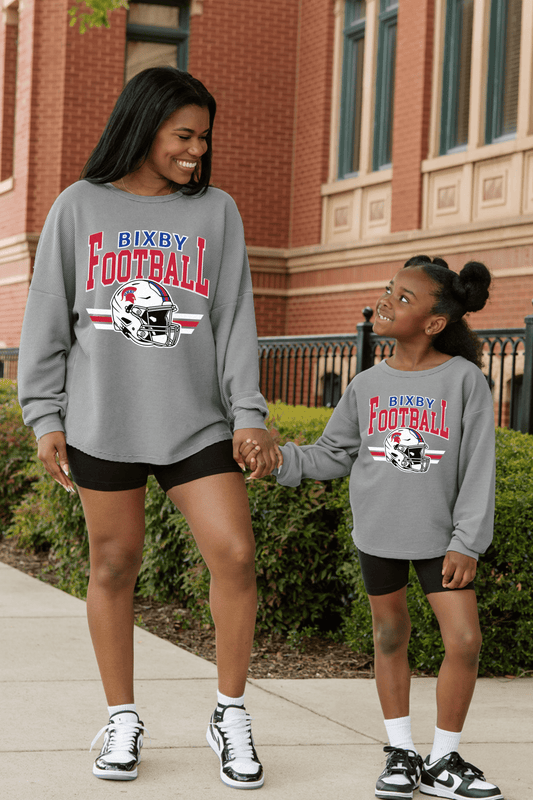 BIXBY SPARTANS YOUTH WASHED CORDED PULLOVER - The Club