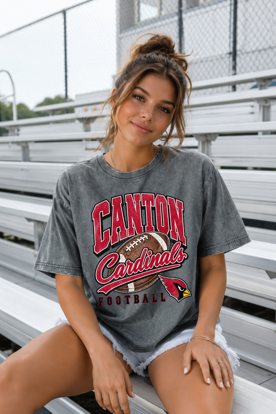 CUSTOM LOGO VINTAGE WASH BOYFRIEND T-SHIRT