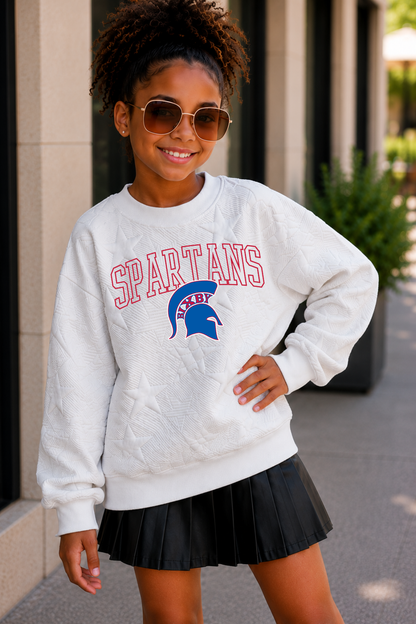 BIXBY SPARTANS YOUTH STAR EMBOSSED SWEATSHIRT