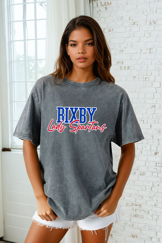 BIXBY SPARTANS BASKETBALL OVERSIZED CREWNECK TEE