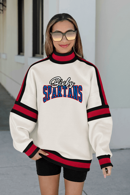 BIXBY SPARTANS COLORBLOCK MOCK NECK PULLOVER - The Club
