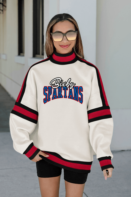 BIXBY SPARTANS COLORBLOCK MOCK NECK PULLOVER - The Club