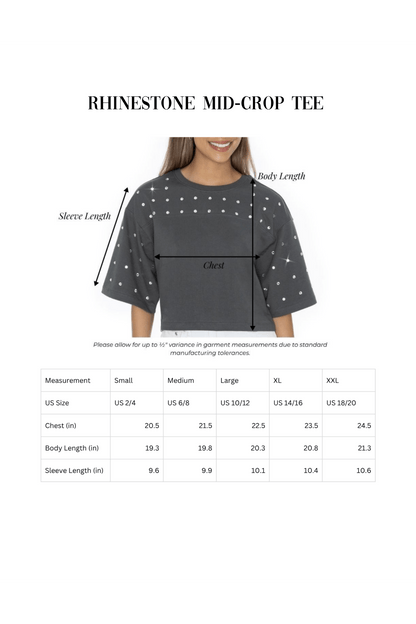 STILLWATER PIONEERS RHINESTONE MID - CROP TEE - The Club