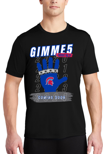 BIXBY BLUE GIMME 5 ADULT PERFORMANCE TEE