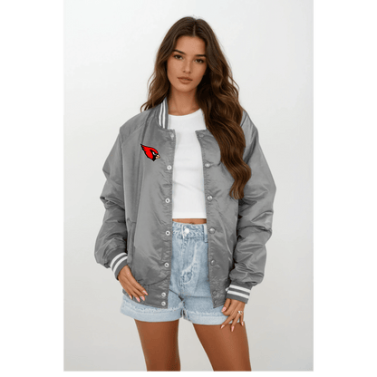 COLLINSVILLE CARDINALS SPORT STRIPE VARSITY JACKET - The Club