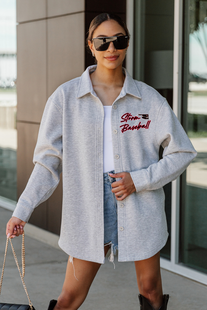 STORM BASEBALL FLEECE SHACKET - CUSTOM