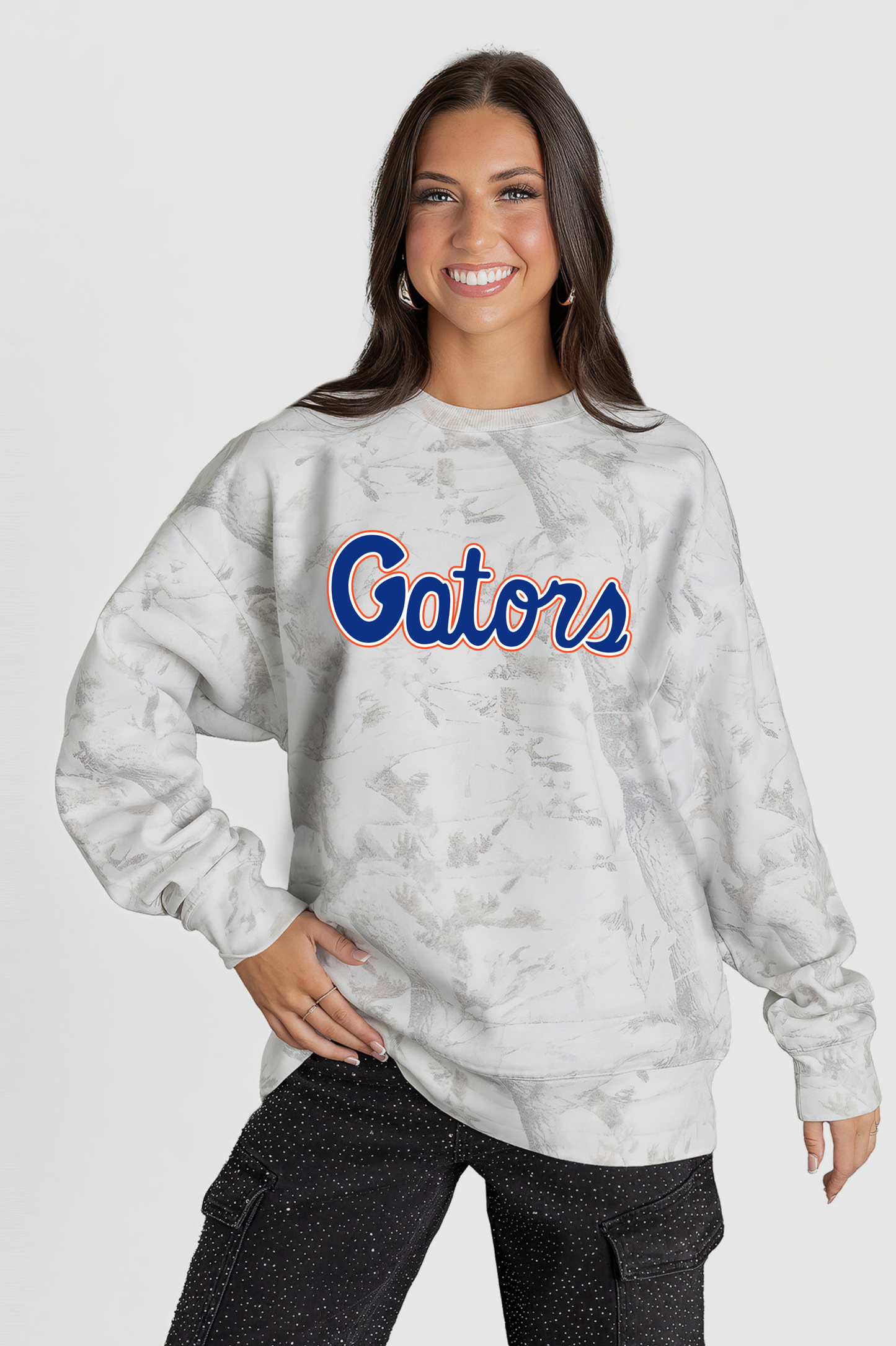 GATORS BASEBALL WHITE CAMO FLEECE SWEATSHIRT