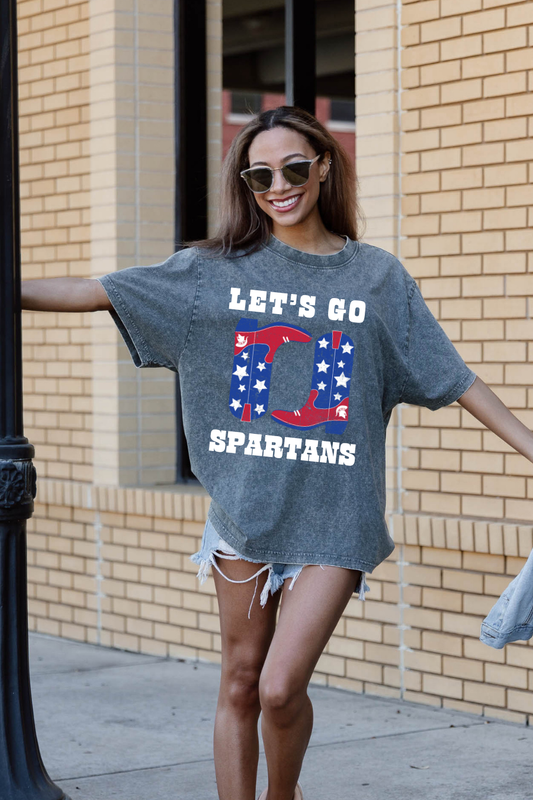 25BIX025-BIXBY SPARTANS VINTAGE BOYFRIEND TEE