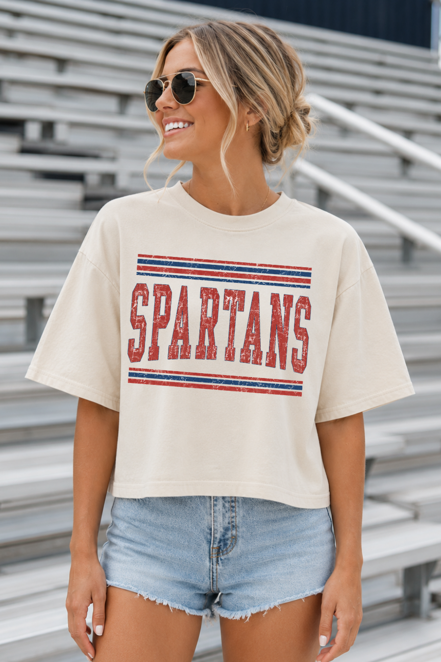 BCE - LONG CROP TEE IN TAN