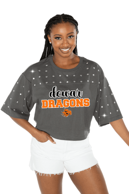 DEWAR DRAGONS RHINESTONE MID - CROP TEE - The Club
