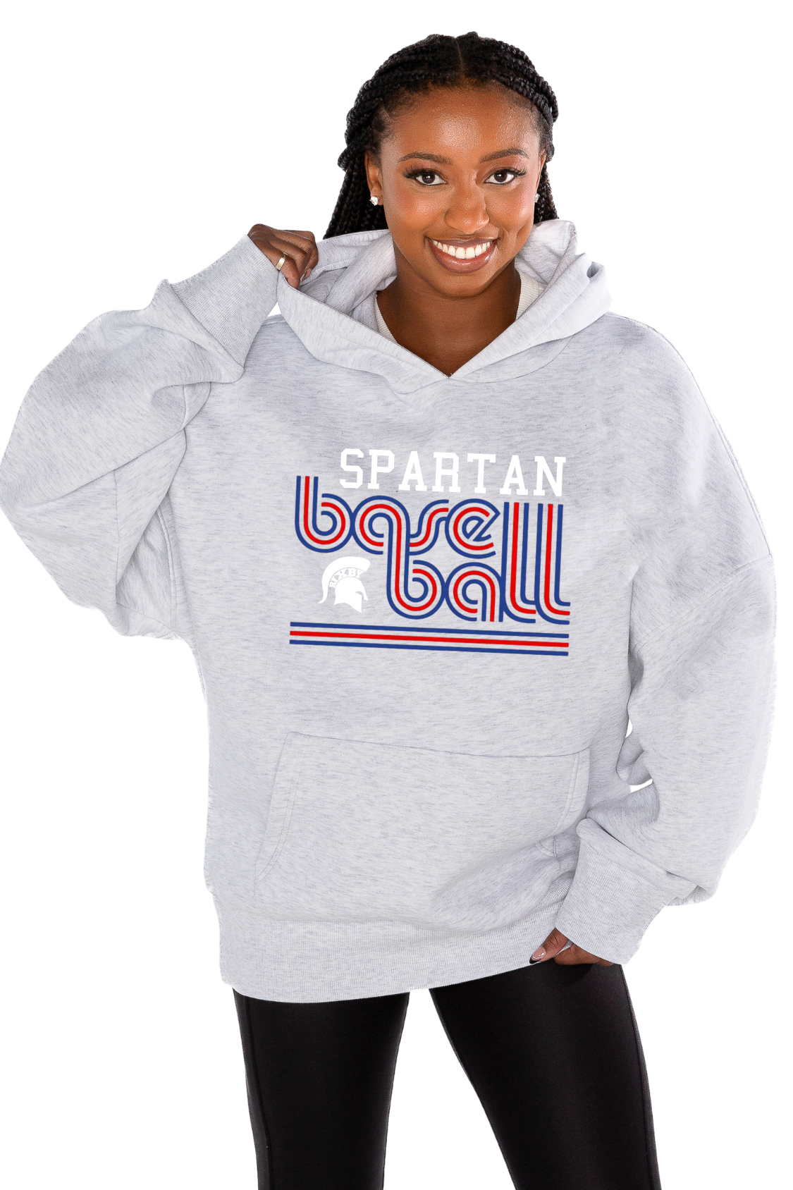 BIXBY BASEBALL PREMIUM FLEECE OVERSIZED HOODED PULLOVER