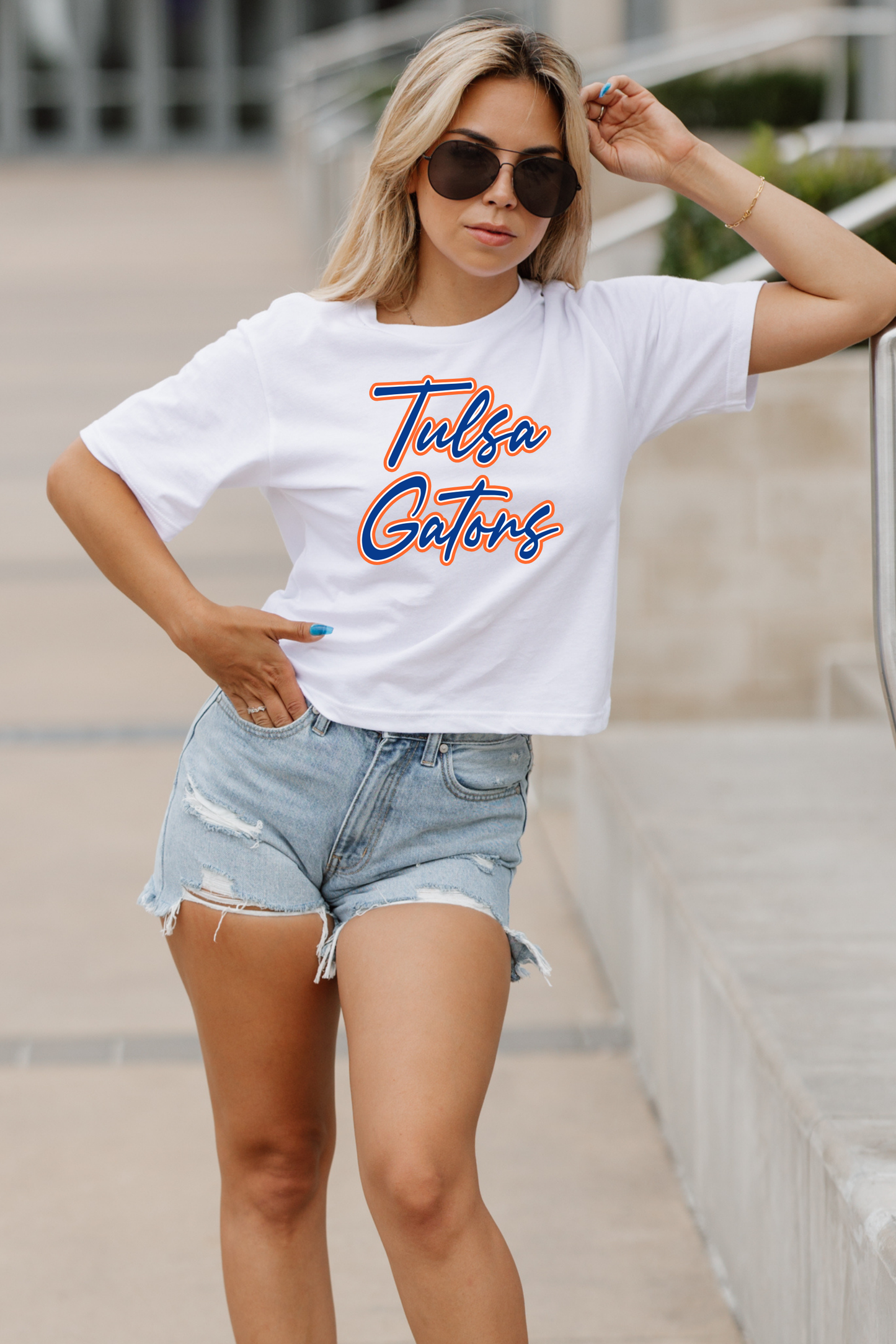 GATOR BASEBALL BOXY FIT CROPPED TEE
