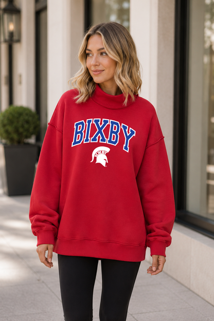 BIXBY SPARTANS MOCK NECK SWEATSHIRT