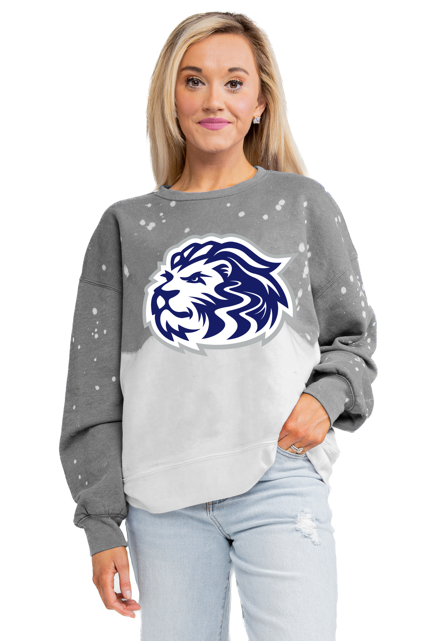 LAKEWAY LIONS BLEACH WASH PULLOVER