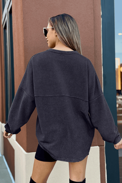 BIXBY SPARTANS WASHED CORDED PULLOVER - The Club
