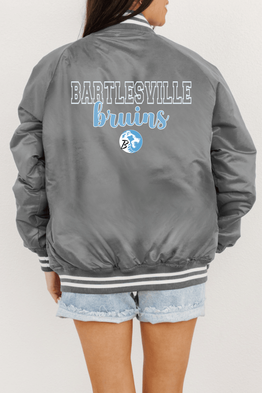 BARTLESVILLE BRUINS SPORT STRIPE VARSITY JACKET - The Club