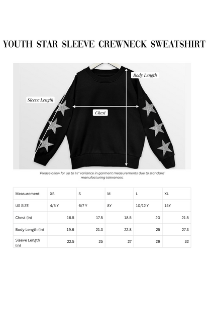 BIXBY SPARTANS YOUTH EMBELLISHED STAR SLEEVE CREWNECK SWEATSHIRT - The Club