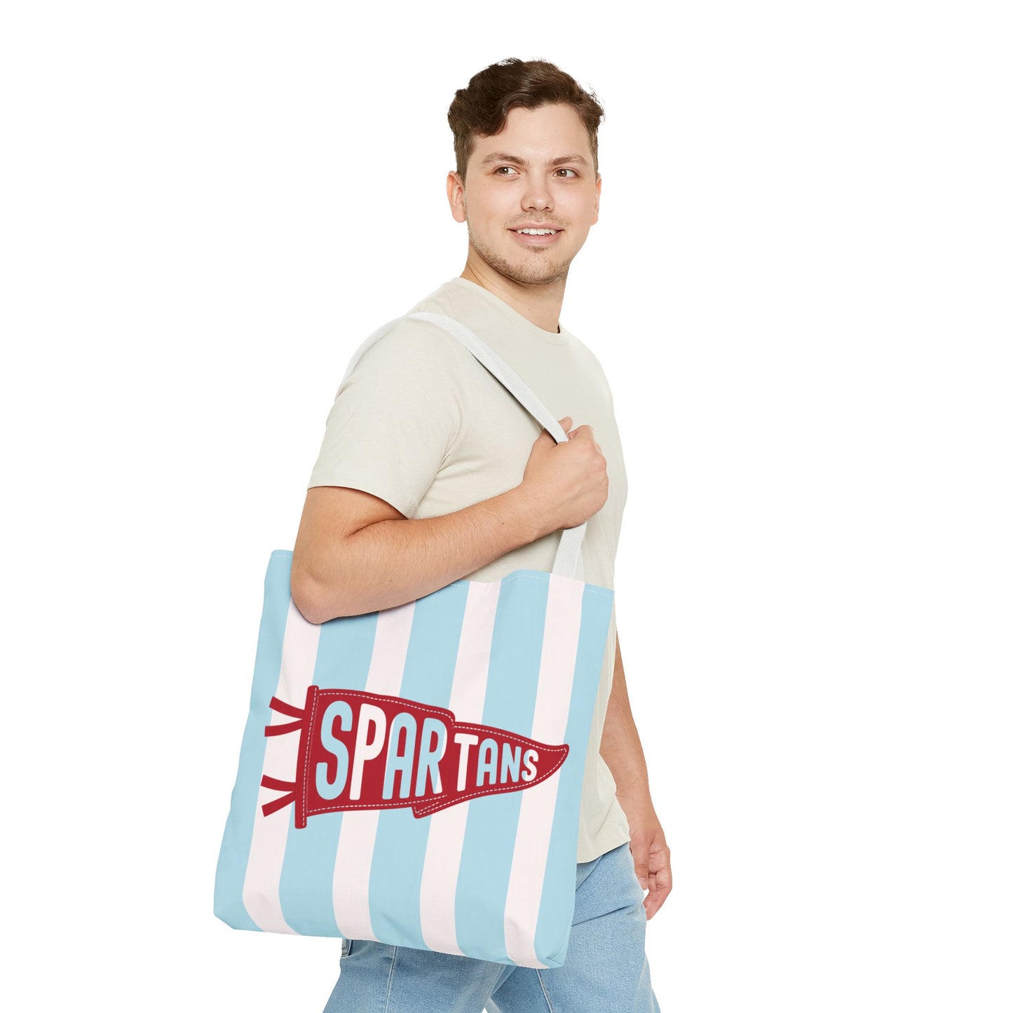 Spartans Pennant Striped Tote Bag