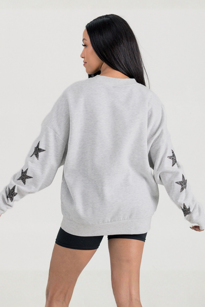 BIXBY SPARTANS STAR SLEEVE EMBELLISHED SWEATSHIRT