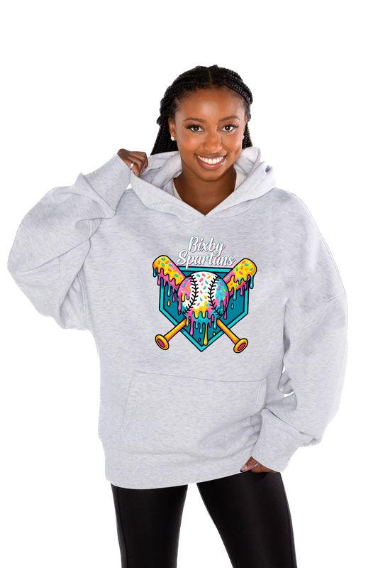 BIXBY BASEBALL PREMIUM FLEECE OVERSIZED HOODED PULLOVER