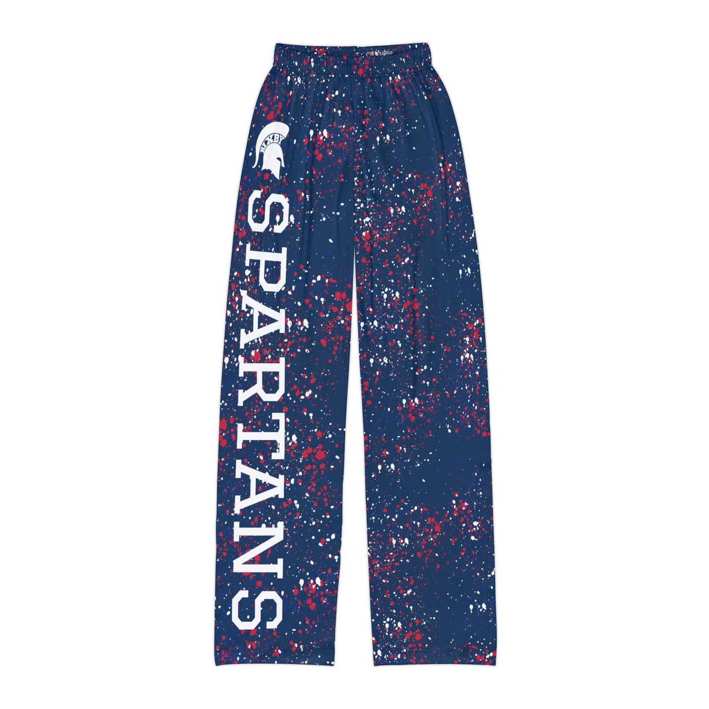 Kids Lounge Pants - Navy Splatter 'SPARTANS' Lounge Pants for Youth
