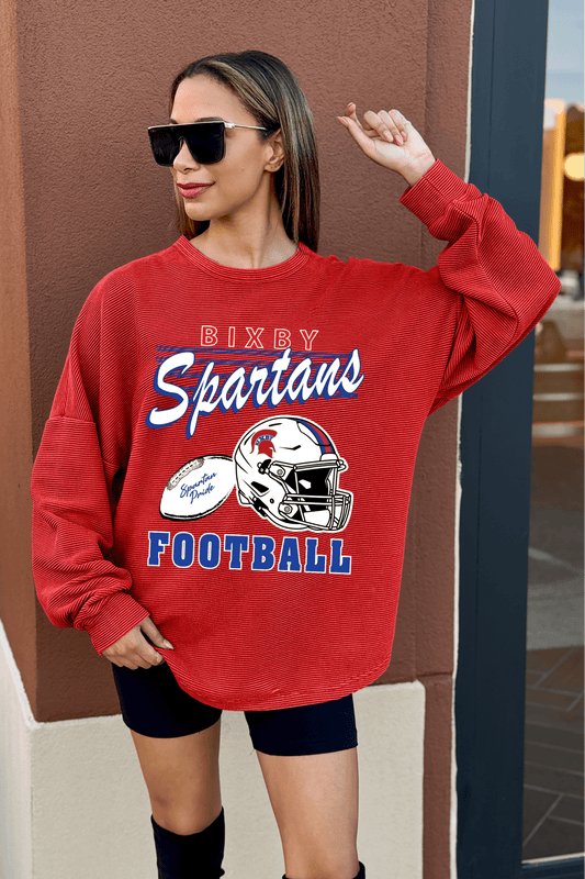 BIXBY SPARTANS WASHED CORDED PULLOVER - The Club