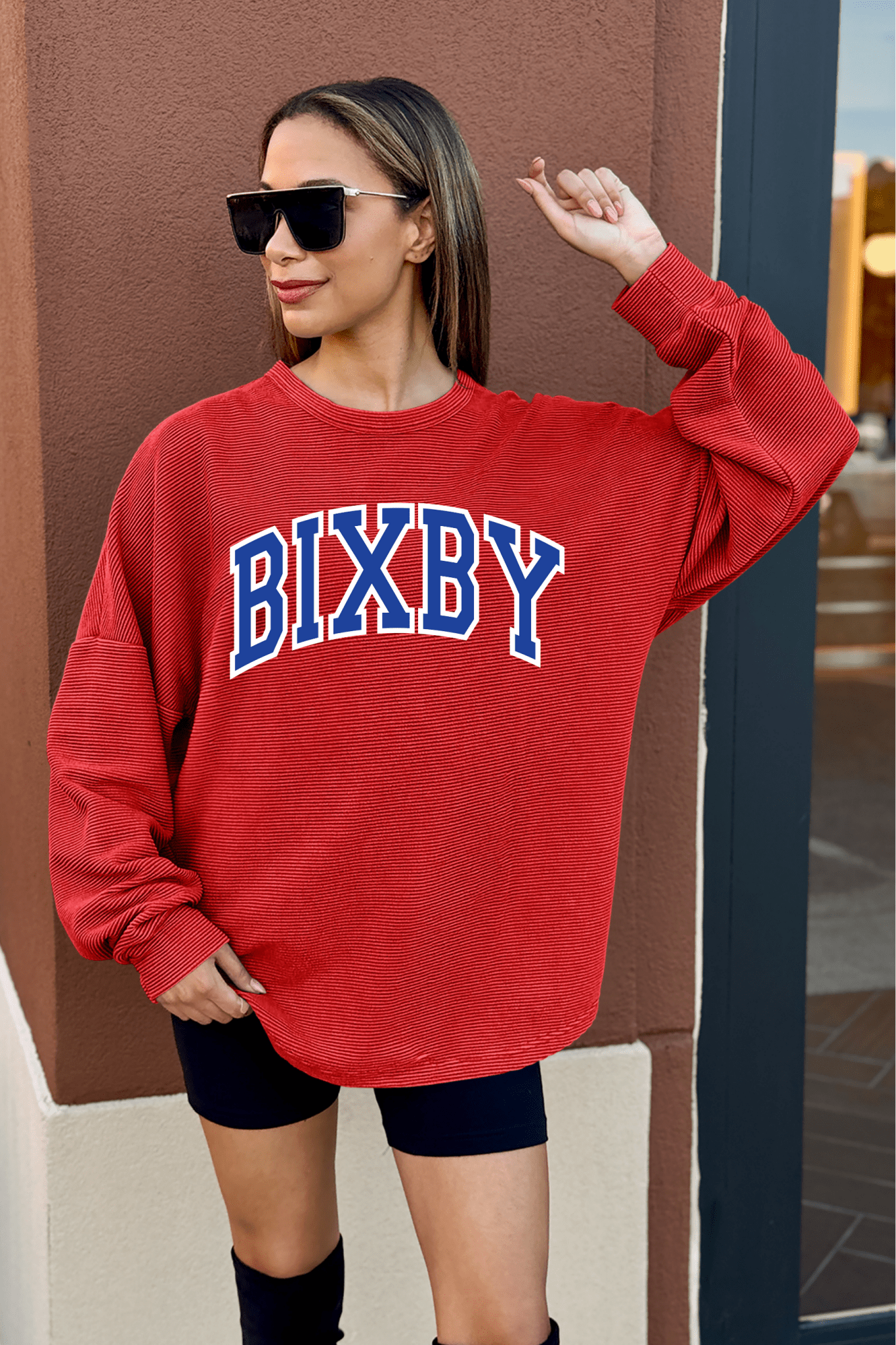 BIXBY SPARTANS WASHED CORDED PULLOVER - The Club