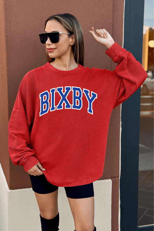 BIXBY SPARTANS WASHED CORDED PULLOVER - The Club