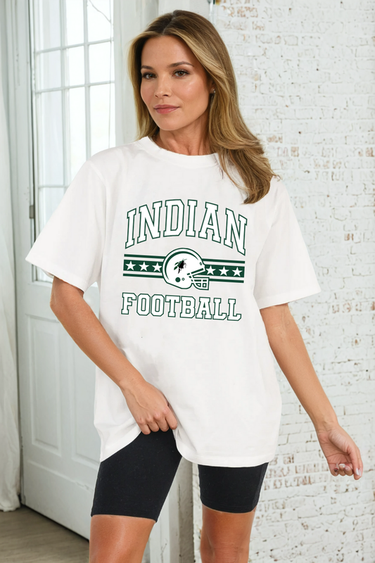 CATOOSA INDIANS FOOTBALL VINTAGE WASH BOYFRIEND TEE