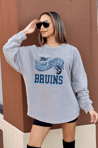BARTLESVILLE BRUINS WASHED CORDED PULLOVER - The Club