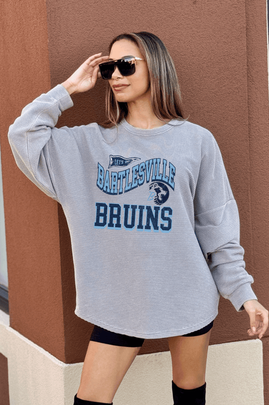 BARTLESVILLE BRUINS WASHED CORDED PULLOVER - The Club