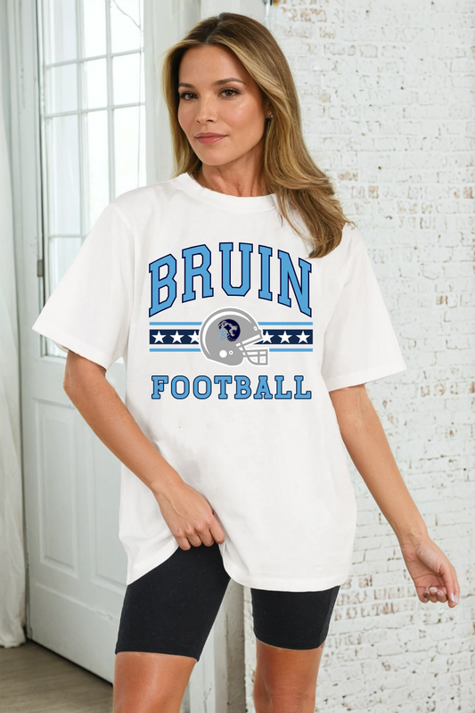 BARTLESVILLE BRUINS FOOTBALL VINTAGE WASH BOYFRIEND TEE