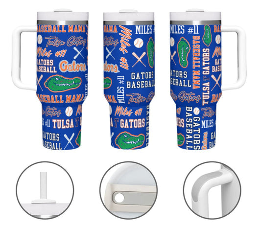 GATB022 - GATORS BASEBALL CUSTOM TUMBLER - The Club