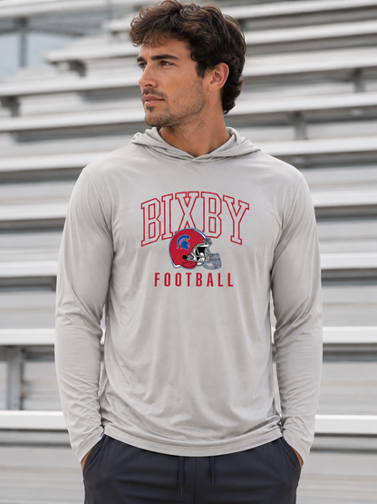 BIXBY SPARTAN FOOTBALL - Men's Performance Hooded Tee