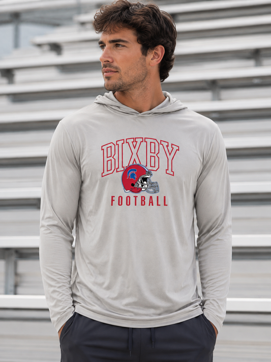 BIXBY SPARTAN FOOTBALL - Men's Performance Hooded Tee