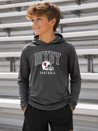BIXBY SPARTAN FOOTBALL - Youth Performance Hooded Pullover