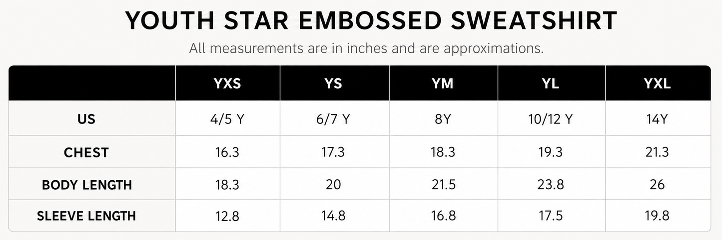 CUSTOM LOGO STAR SLEEVE EMBELLISHED SWEATSHIRT