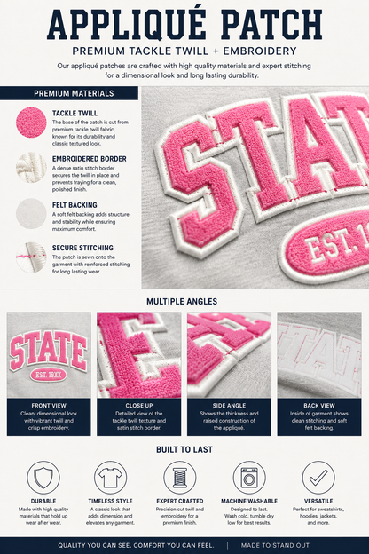 *PRE-ORDER* PB005 - BIXBY SPARTANS APPLIQUE SWEATSHIRT