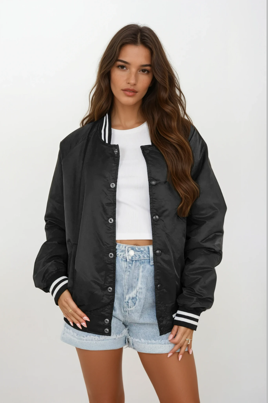DNA CREATIVE SPORT STRIPE VARSITY JACKET