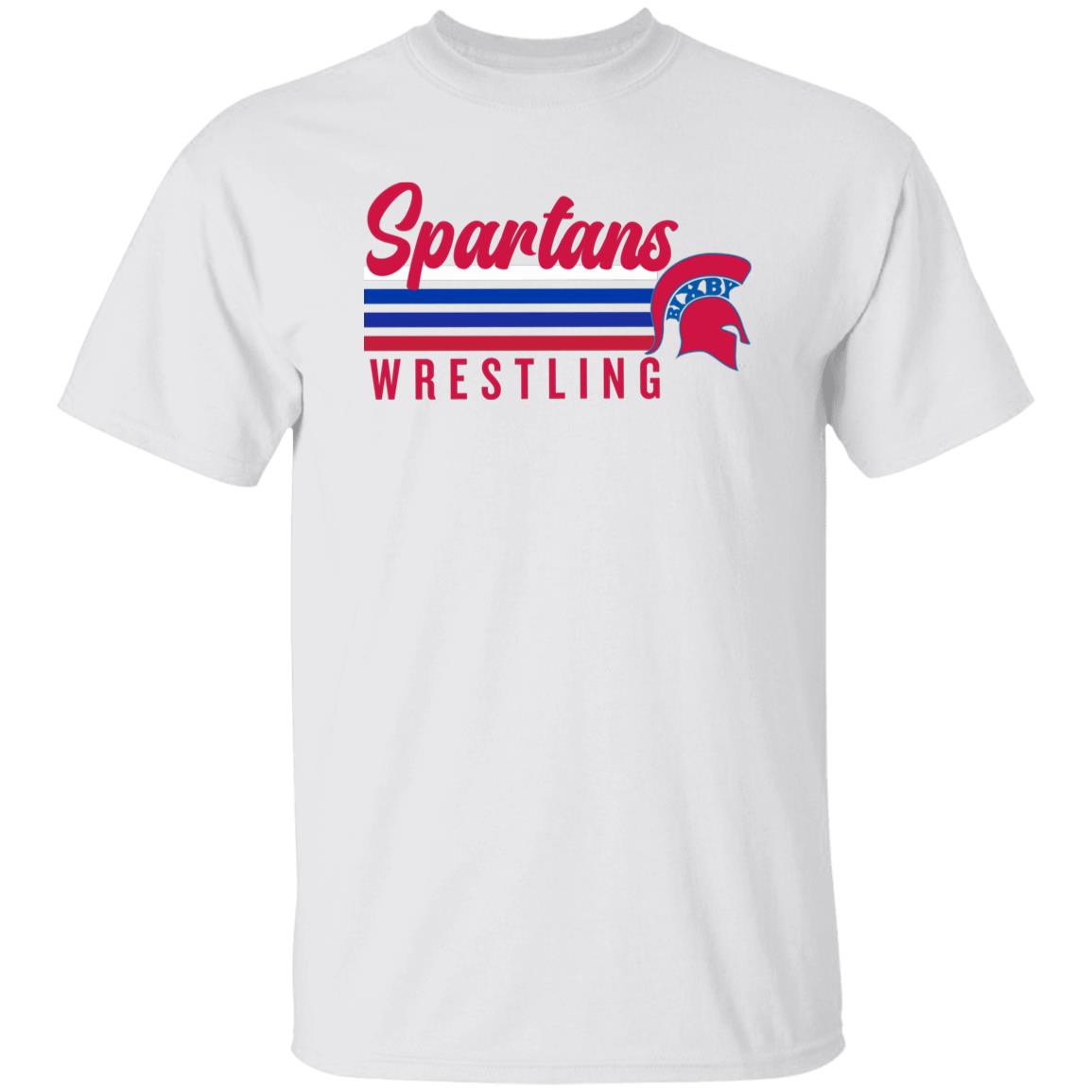 ALL THE VIBES SPARTANS WRESTLING ADULT 100% COTTON  T-SHIRT