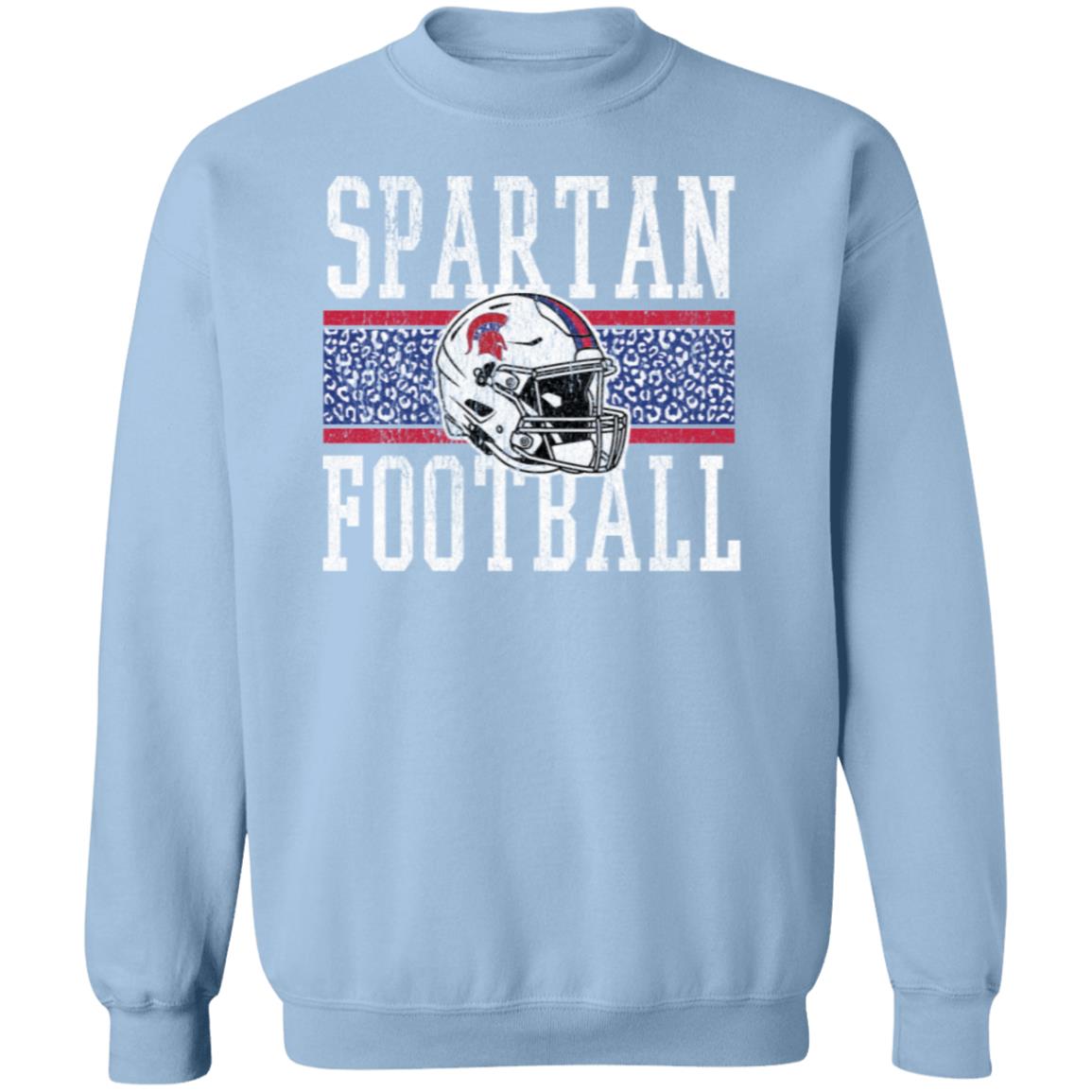 TACKLES & TOUCHDOWNS LEOPARD ADULT CREWNECK PULLOVER SWEATSHIRT