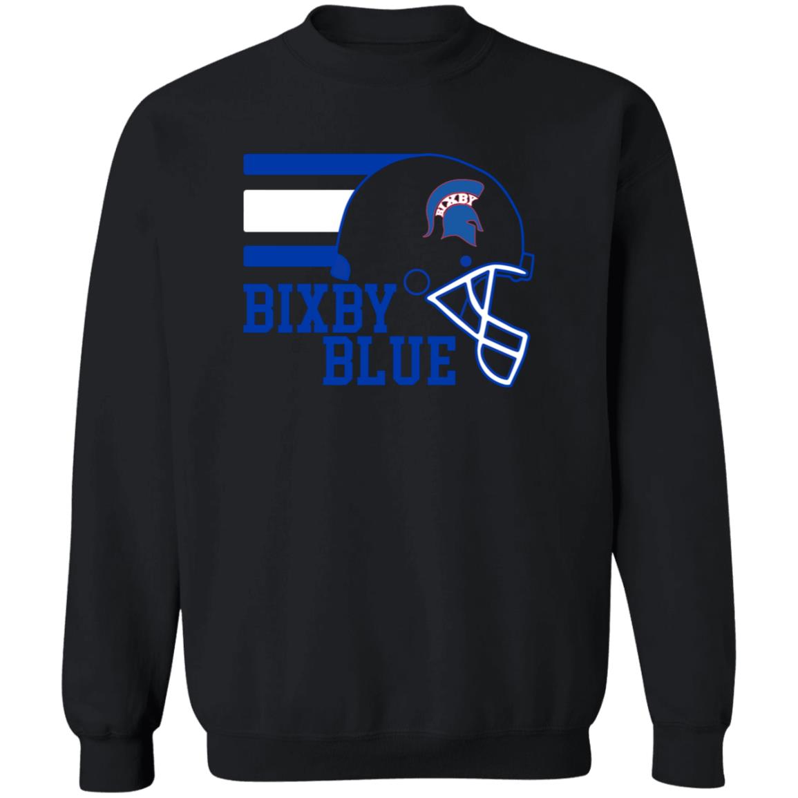 TOUCHDOWN SPARTANS BIXBY BLUE ADULT CREWNECK PULLOVER SWEATSHIRT