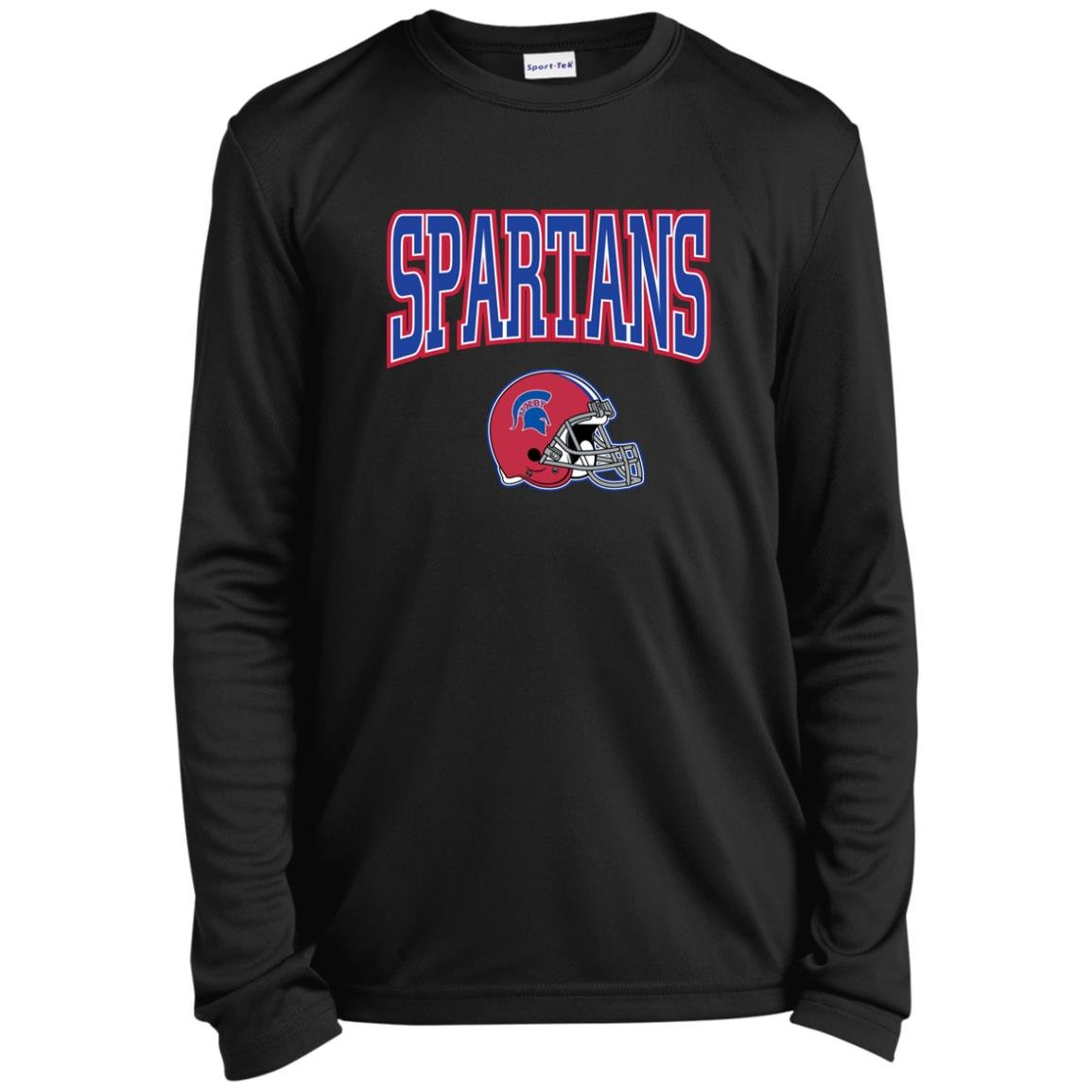 BIXBY SPARTANS FOOTBALL YOUTH LONG SLEEVE PERFORMANCE TEE - The Club