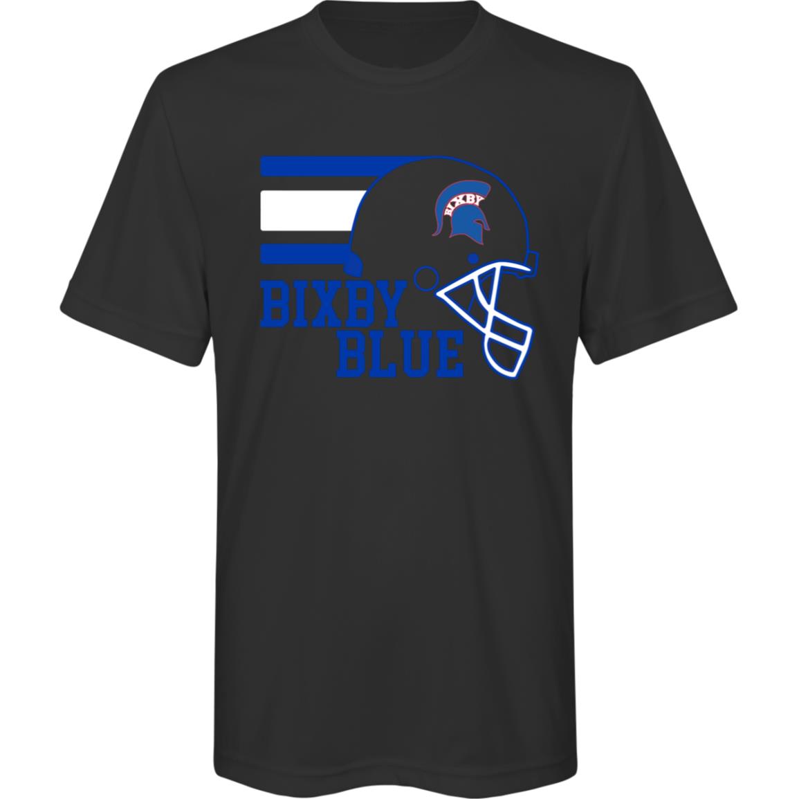 TOUCHDOWN SPARTANS BIXBY BLUE YOUTH PERFORMANCE TEE