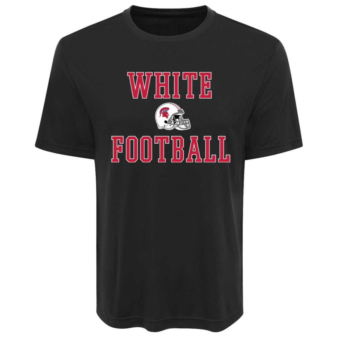 BIXBY WHITE FOOTBALL ADULT PERFORMANCE TEE - The Club