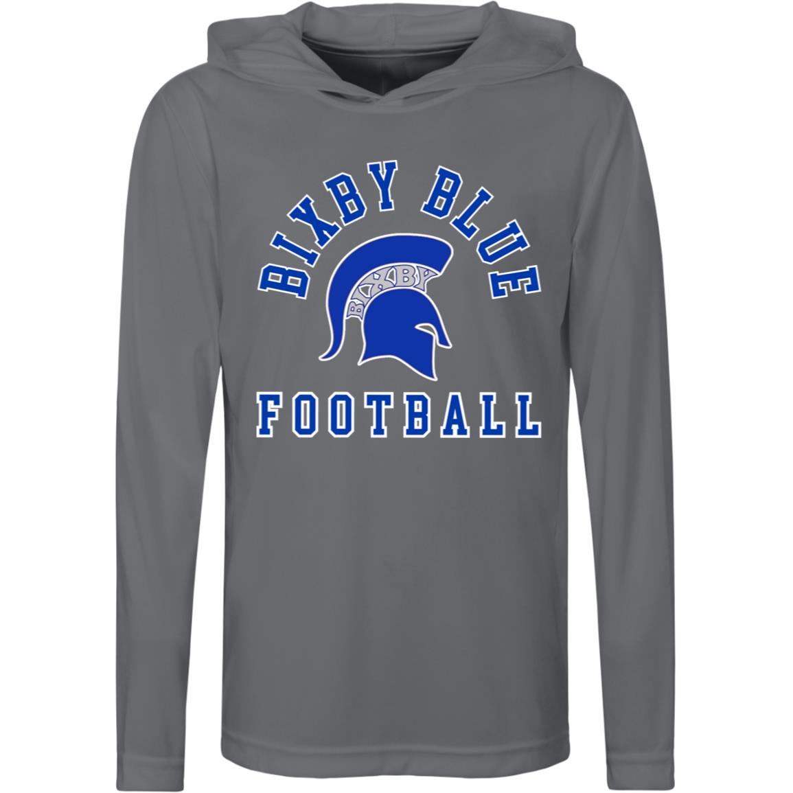 TRUE BLUE BIXBY YOUTH PERFORMANCE HOODED TEE