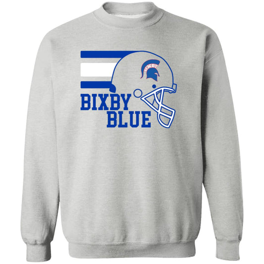 TOUCHDOWN SPARTANS BIXBY BLUE ADULT CREWNECK PULLOVER SWEATSHIRT